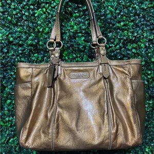 Coach Shimmering Bronze Tote Bag